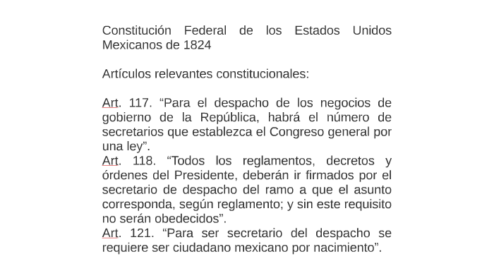 Constitución Federal De Los Estados Unidos Mexicanos De 1824 By Brenda Berenice Moreno On Prezi 5711