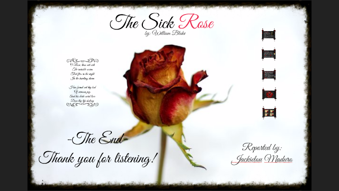 the sick rose poem
