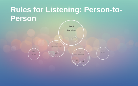 Rules for Listening: by Jennifer Barbour on Prezi