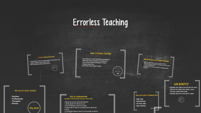 Errorless Teaching by Chelsea Scott on Prezi