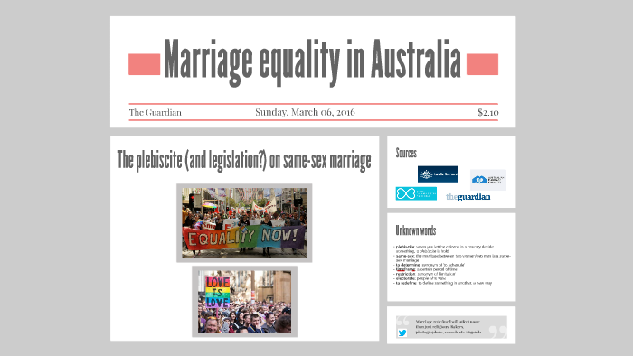 Marriage Equality In Australia By Anna Ruf 