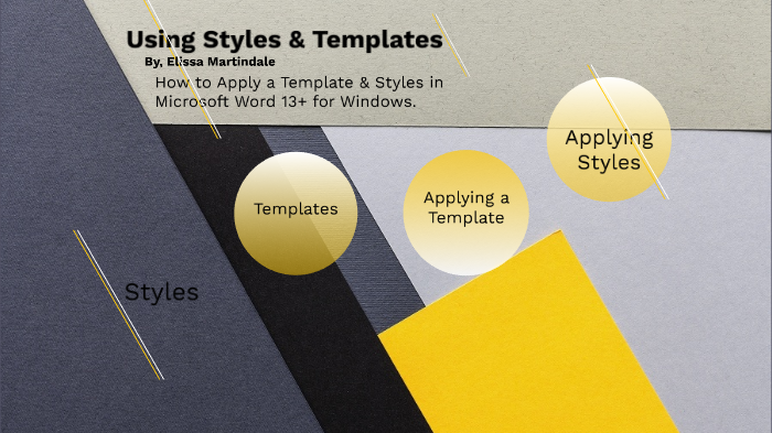 How To Apply A Template And Styles To A Word Document By Elissa Martindale