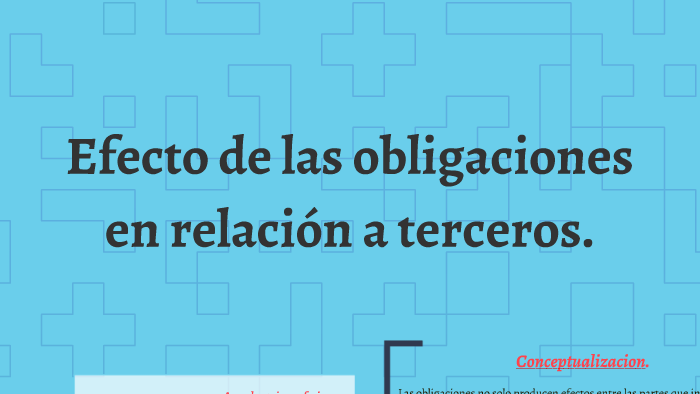 Efectos De Las Obligaciones Con Relacion A Terceros