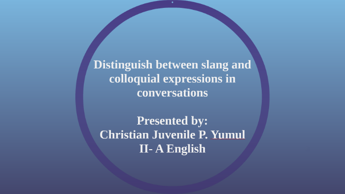 PPT - Conversational English: Slang, Colloquialisms, Clichés, ETC