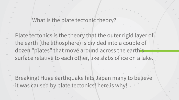 What is the plate tectonic theory? by micah driver on Prezi