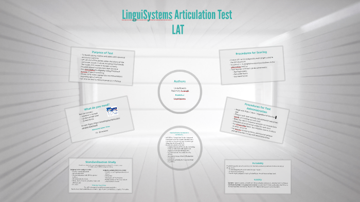 LinguiSystems Articulation Test by Lindsay Rose on Prezi