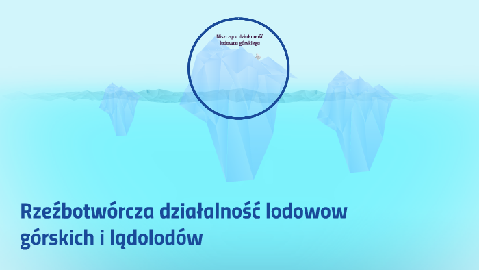 Rzeźbotwórcza działalność lodowow górskich i lądolodów by Martin Buzek