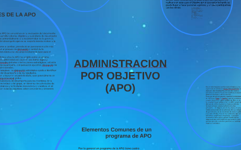 ADMINISTRACION POR OBJETIVO (APO) by Cesar Munguia on Prezi