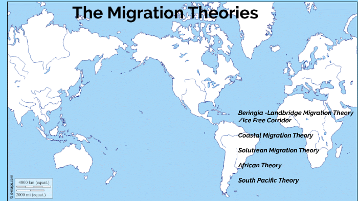 land bridge migration map