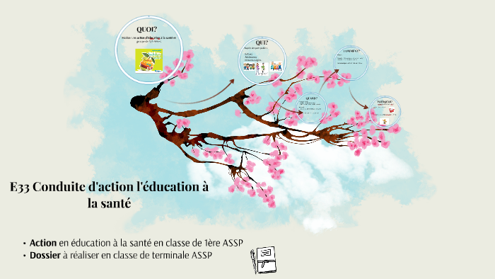 Conduite D'action D'éducation à La Santé Page De Garde E33 Conduite d'action d'éducation à la santé by eba poueyts on Prezi