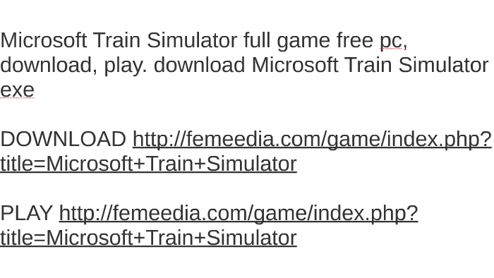 Microsoft train simulator 2 torrent