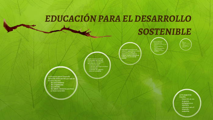 EDUCACIÓN PARA EL DESARROLLO SOSTENIBLE by Jose Soto on Prezi