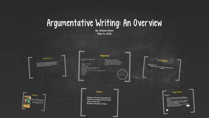 Argumentative Writing: An Overview by Kristen Aiken on Prezi