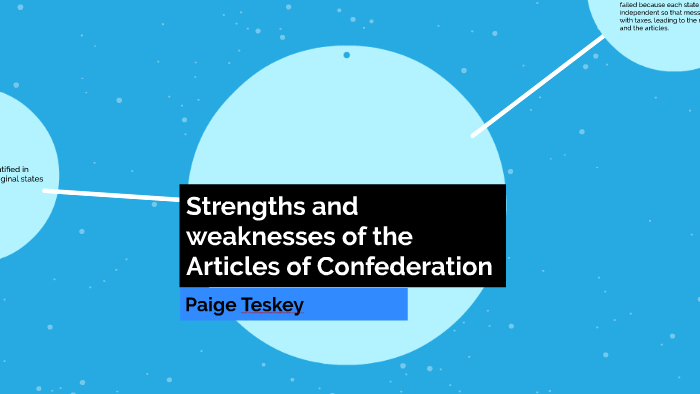 Strengths and weaknesses of the Articles of Confederation by Paige ...