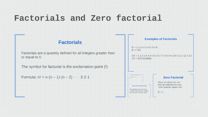 Factorials And Zero Factorial By Sarah Santana