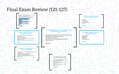 Final Exam Review (121-127) by Caroline Miller