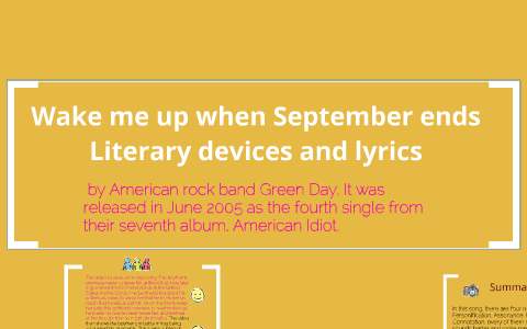 Wake Me Up When September Ends By Zax Tron