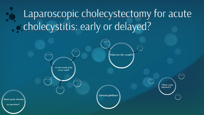 Laparoscopic Cholecystectomy For Acute Cholecystitis: Early By Samuel 