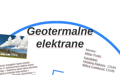 Geotermalne Elektrane By Milica Cvetkovic