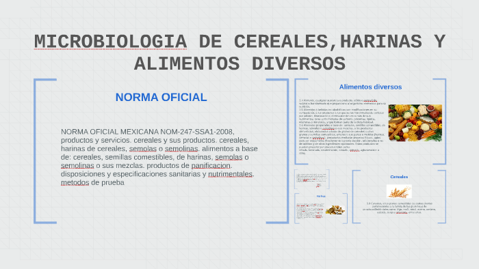 MICROBIOLOGIA DE CEREALES,HARINAS Y ALIMENTOS DIVERSOS by Natalia ...