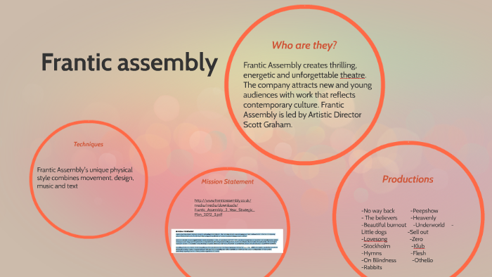 Frantic Assembly By Orla Quinn On Prezi