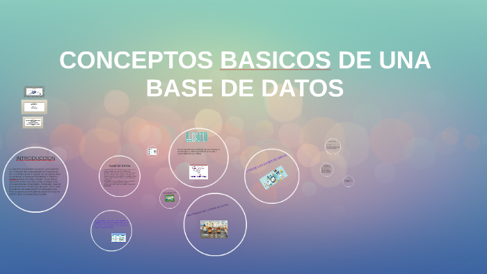 Elementos Basicos de una Base de Datos by Rosa Maria Gomez