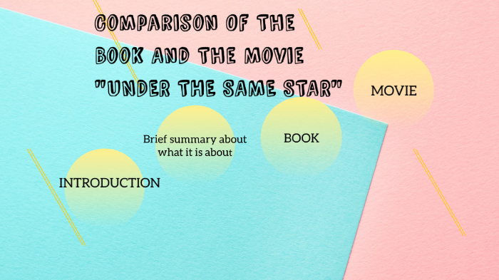 Comparison of the book and the movie "Under The Same Star" by Graciela