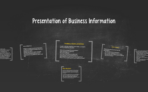 presentation of business information questions