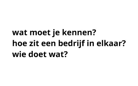 wat moet je kennen? by Ellen Droogmans