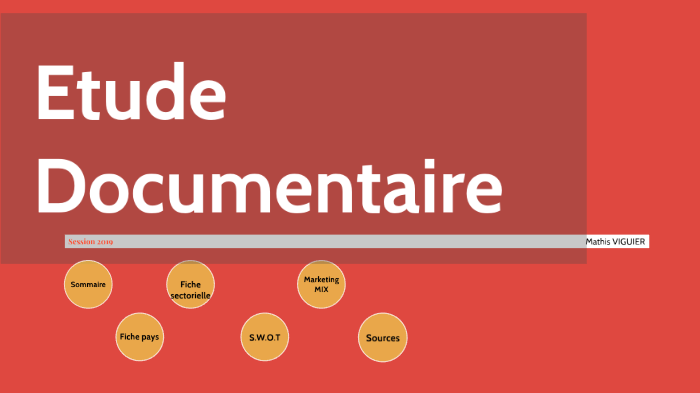 Etude documentaire by Mathis Viguier