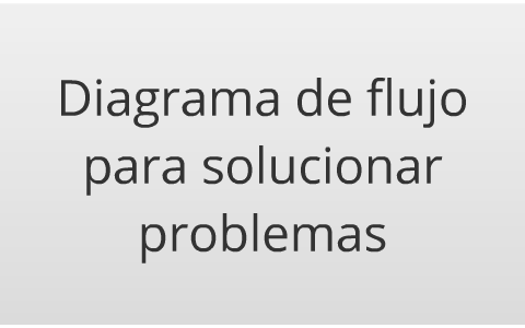 Diagrama de flujo para resolver problemas by Julio Pablo Vázquez López ...