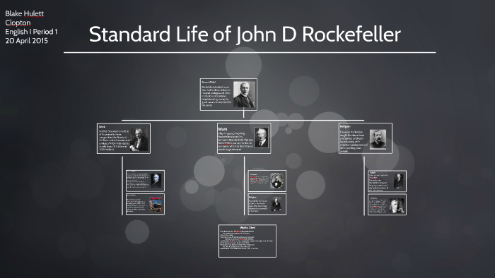 John D. Rockefeller, Timeline