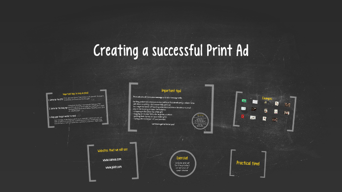 Creating a Print Ad. by on Prezi