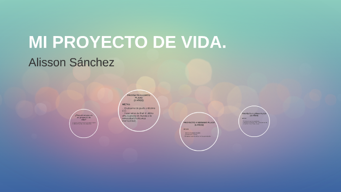 MI PROYECTO DE VIDA. by Alisson Tatiana Sanchez Rodriguez on Prezi