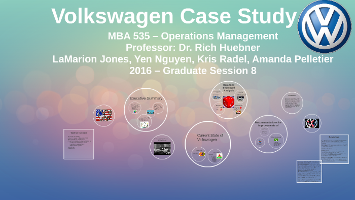 Volkswagen Case Study by