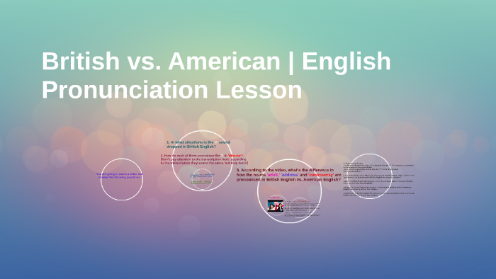 British Vs American English Pronunciation Lesson