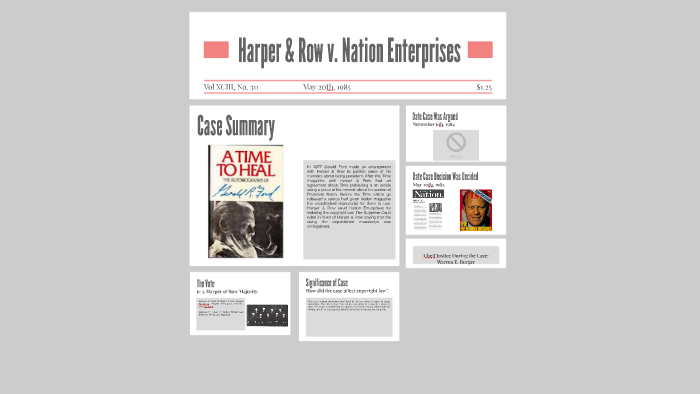 Harper Row v. Nation Enterprises by Sinclair Hammerbach on Prezi