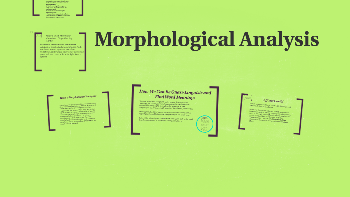 Morphological Analysis by omar matthews on Prezi