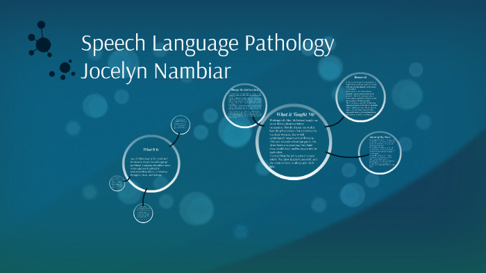 Speech Language Pathology By Jocelyn N