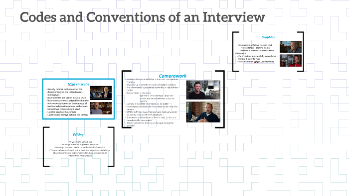 Codes and Conventions of an Interview by Matthew Le-Surf on Prezi
