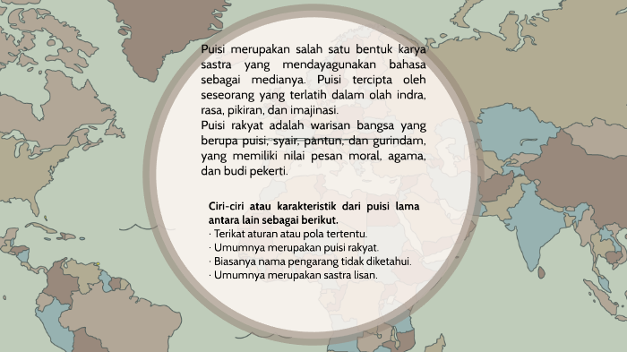Ciri Puisi Rakyat Gurindam - Kumpulan Puisi