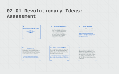 02.01 Revolutionary Ideas: Assessment by Amber A.