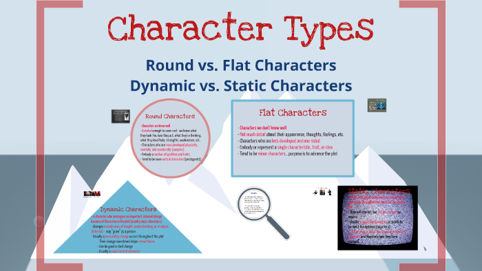 what is flat round static and dynamic characters