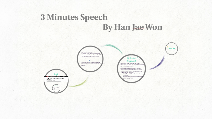 how to make a 3 minute speech