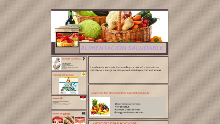 ALIMENTACION SALUDABLE by marcela rodriguez on Prezi