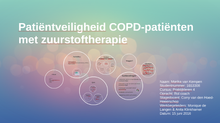 Patiëntveiligheid COPD-patiënten met zuurstoftherapie by Marika Dorlas ...