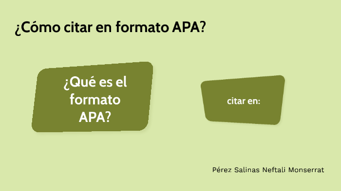 Como citar en formato APA diferentes fuente by Monse Salinas on Prezi
