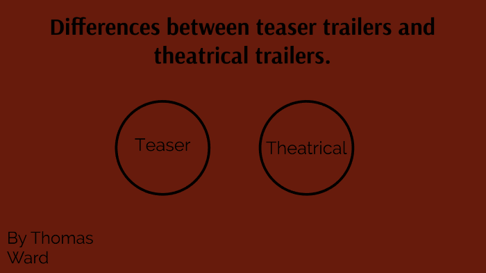 Differences Between Teaser Trailers And Theatrical Trailers By Thomas Ward On Prezi Next