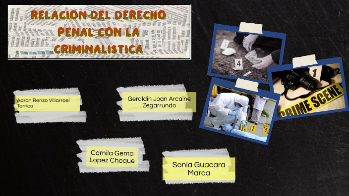 RELACION DEL DERECHO PENAL CON LA CRIMINALISTICA by Geraldin Arcaine on