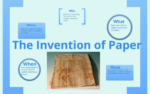 essay on invention of paper